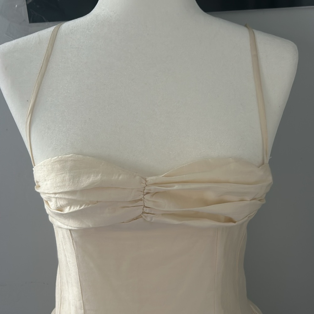 Cream Mini Ruffled Dress - Picture 6 of 6